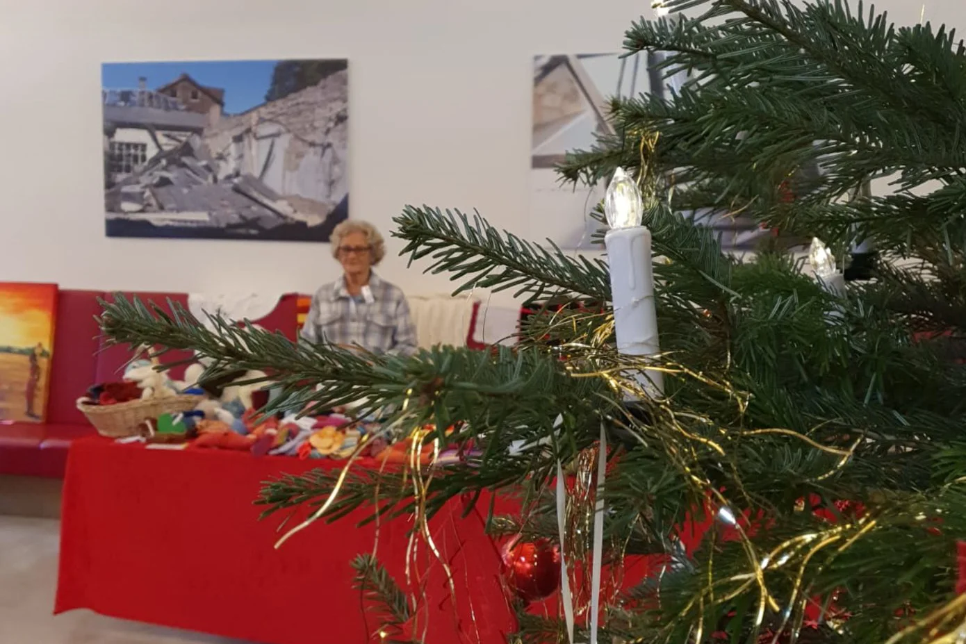 Das Foto zeigt einen Stand beim Kreativmarkt.