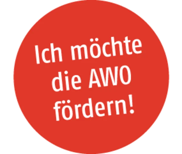 Bild mit dem Schriftzug "Ich möchte die AWO fördern"