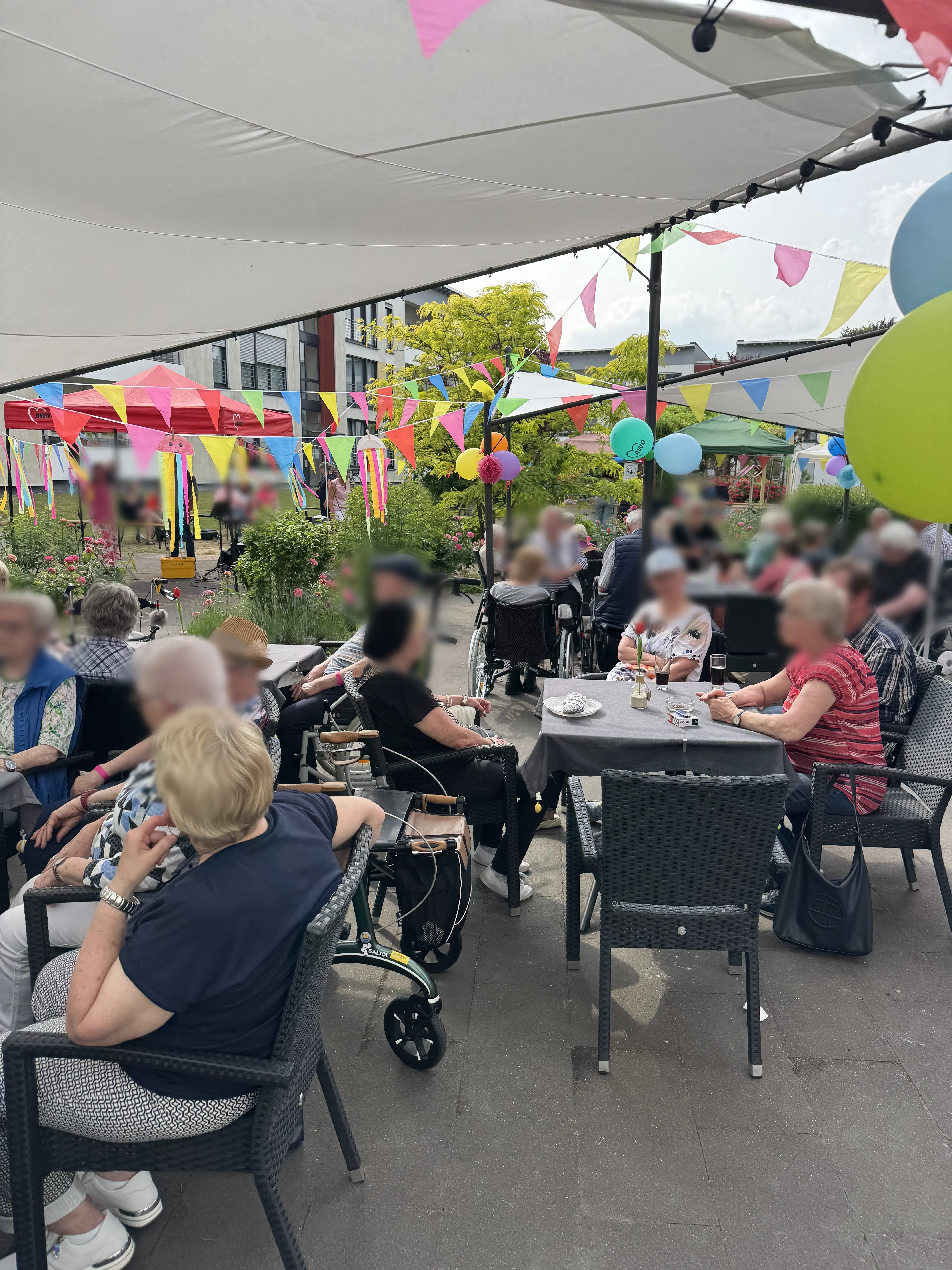 Dieses Bild zeigt die Besucher des Sommerfestes.