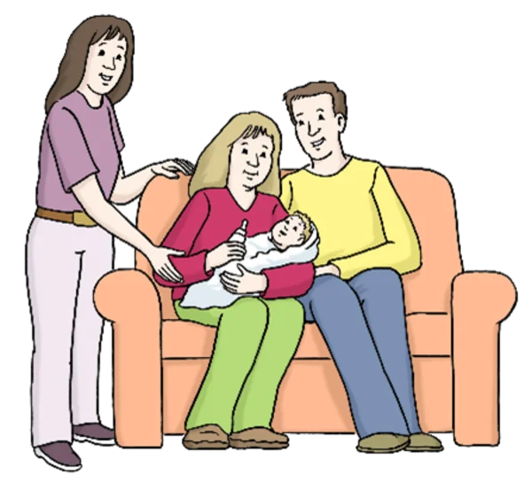 Das Foto zeigt eine Familie mit zwei Kindern