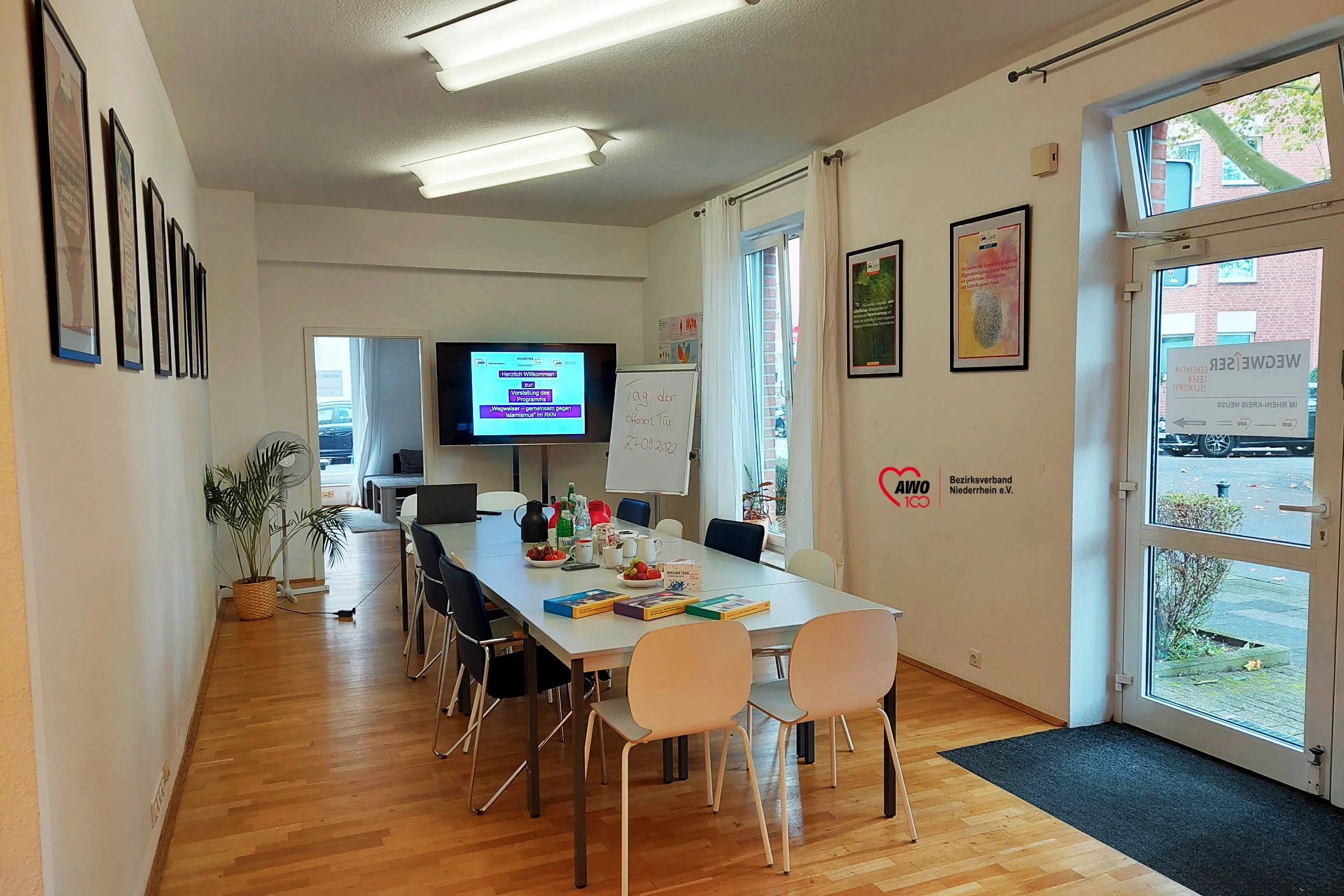 Das Foto zeigt die neuen Räumlichkeiten der Wegweiser-Beratungsstelle in Neuss
