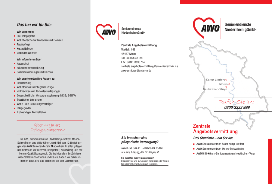 Flyer-Zentrale Angebotsvermittlung