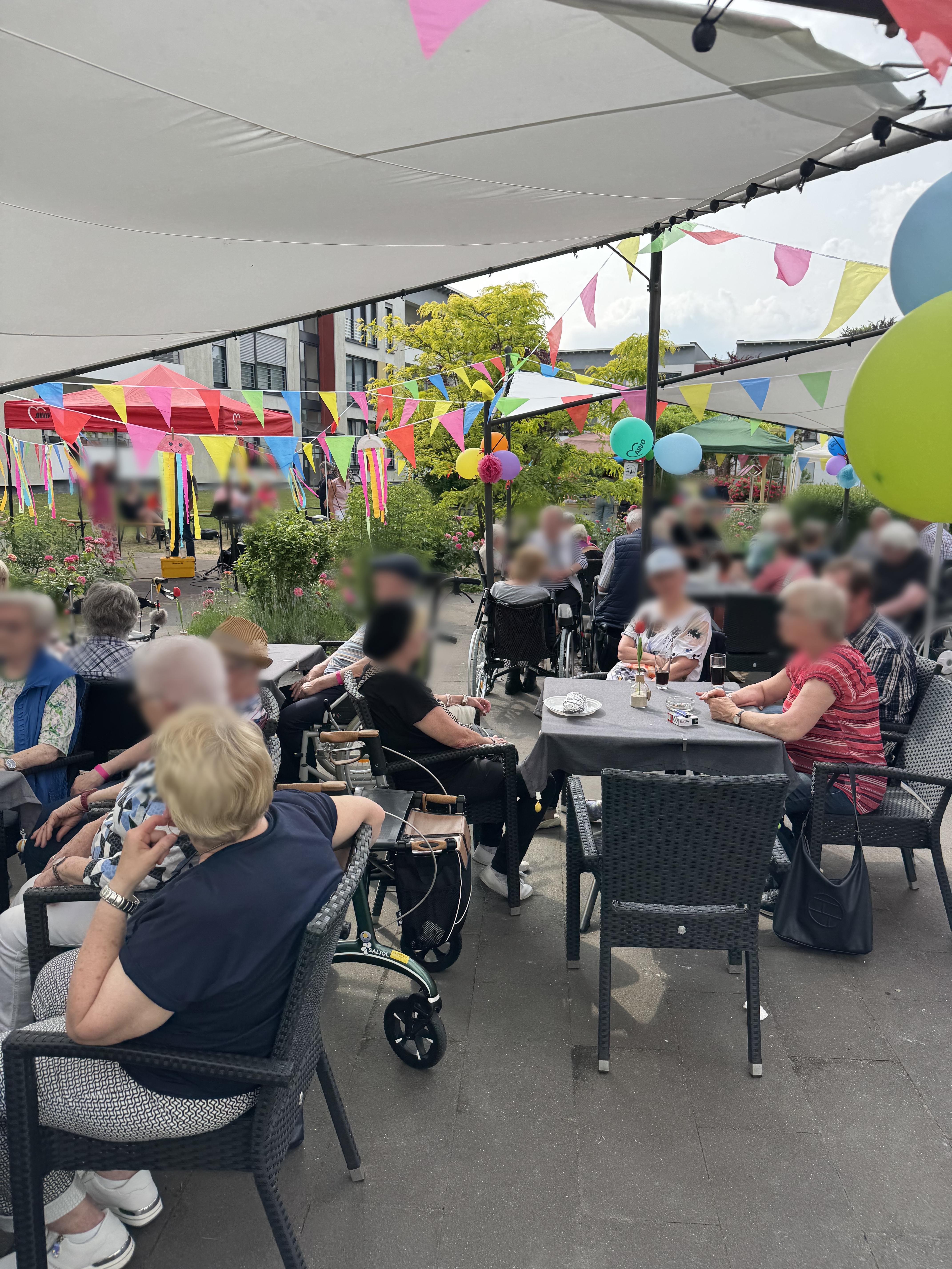 Dieses Bild zeigt die Besucher des Sommerfestes.