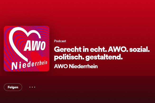Das Bild zeigt das Logo des AWO Podcast