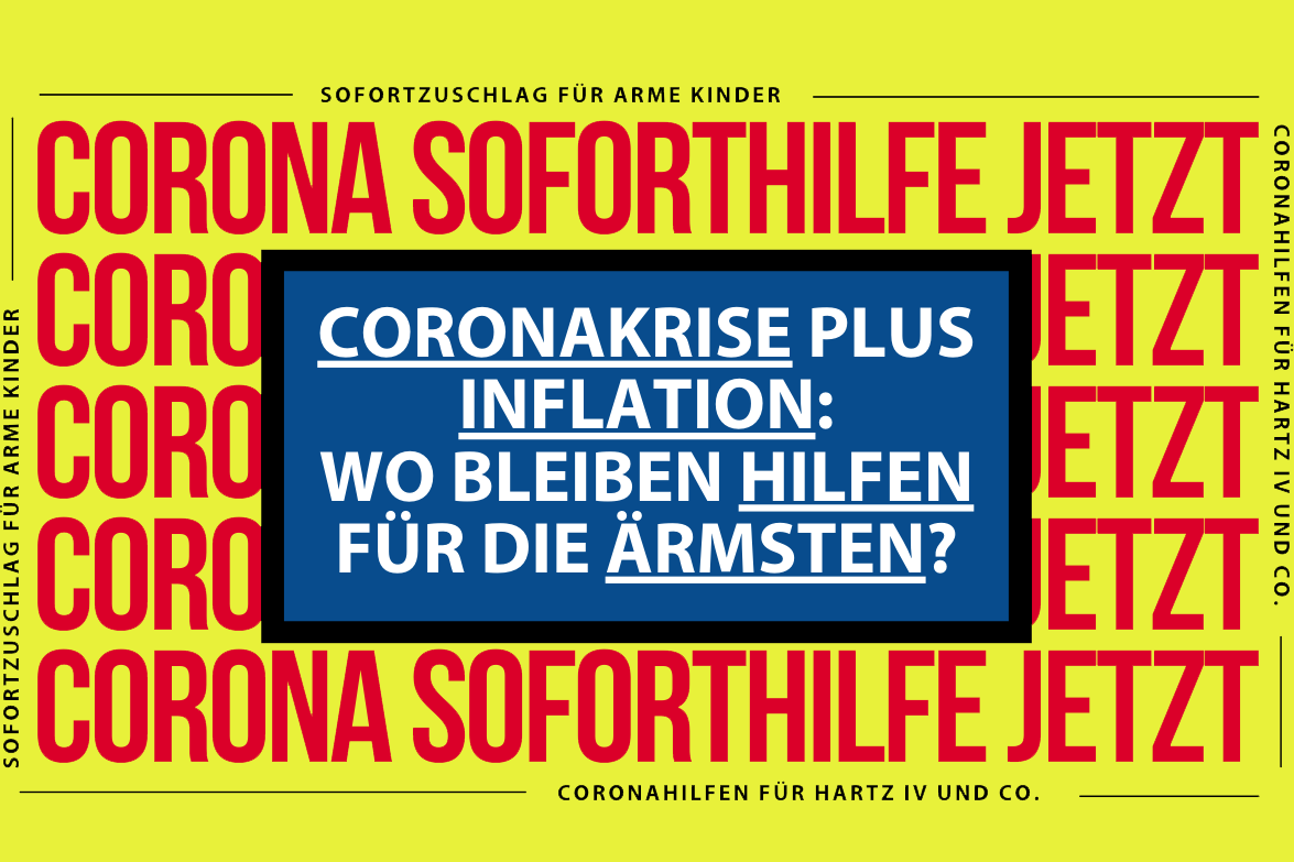 Die Grafik fordert: Corona Soforthilfe jetzt